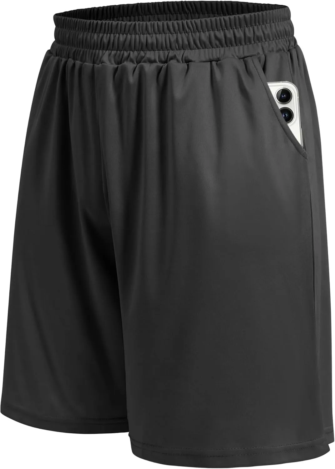 5 Pack Athletic Gym Mens Shorts - Workout Black Quick Dry Basketball Shorts with Pockets for Running Casual Activewear