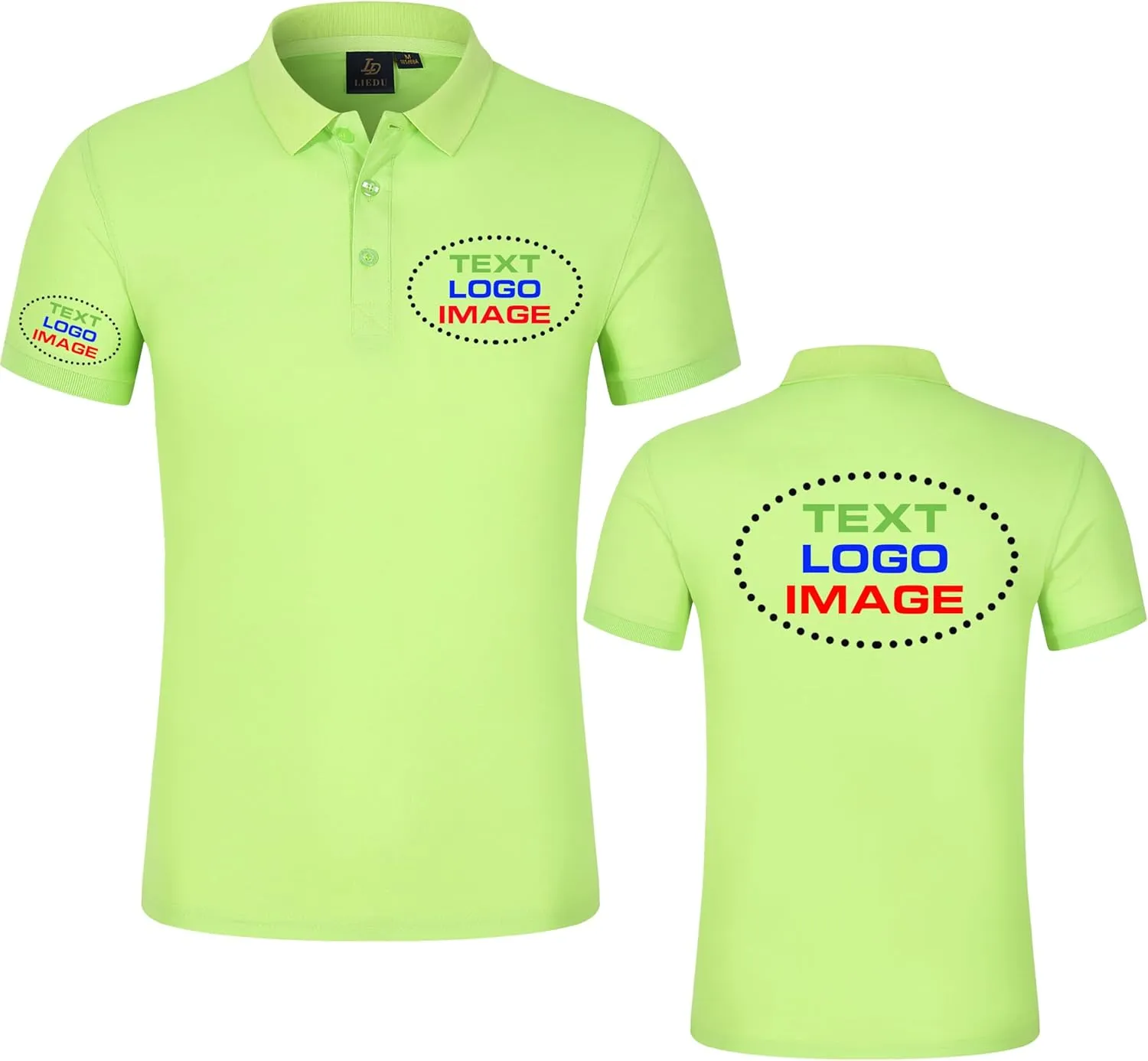 Add Your Own Text Image Picture Photo Design Men Polo Shirt Custom Man Work Shirt Personalized Shirt