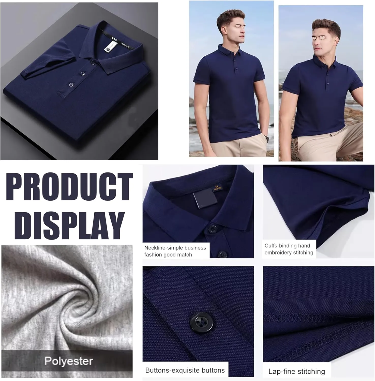 Add Your Own Text Image Picture Photo Design Men Polo Shirt Custom Man Work Shirt Personalized Shirt