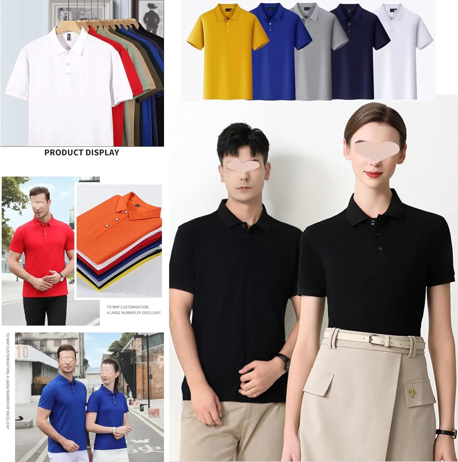 Add Your Own Text Image Picture Photo Design Men Polo Shirt Custom Man Work Shirt Personalized Shirt