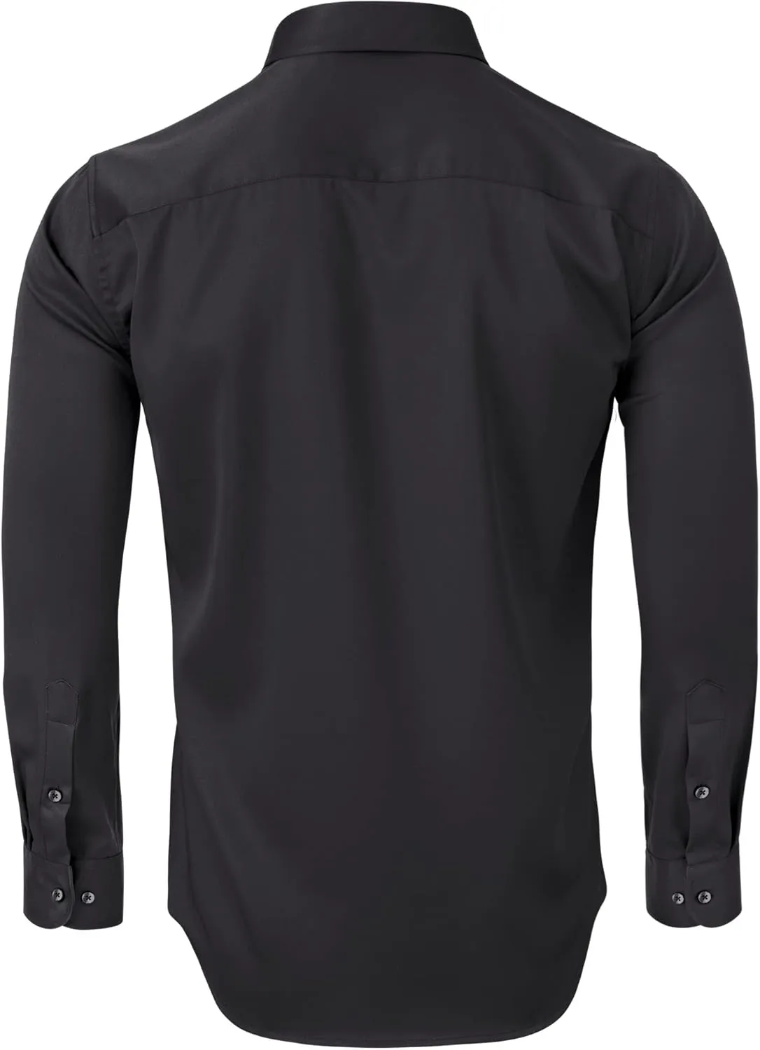 Alimens & Gentle Men's Dress Shirts Long Sleeve Wrinkle-Free Stretch Shirts Solid Formal Button Down Shirt with Pocket