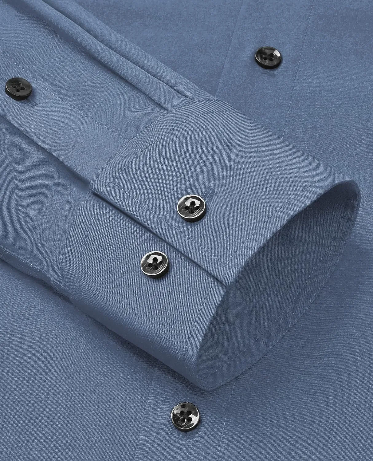 Alimens & Gentle Mens Dress Shirts Stretch Long Sleeve Formal Business Wedding Button Down Shirt Wrinkle Free