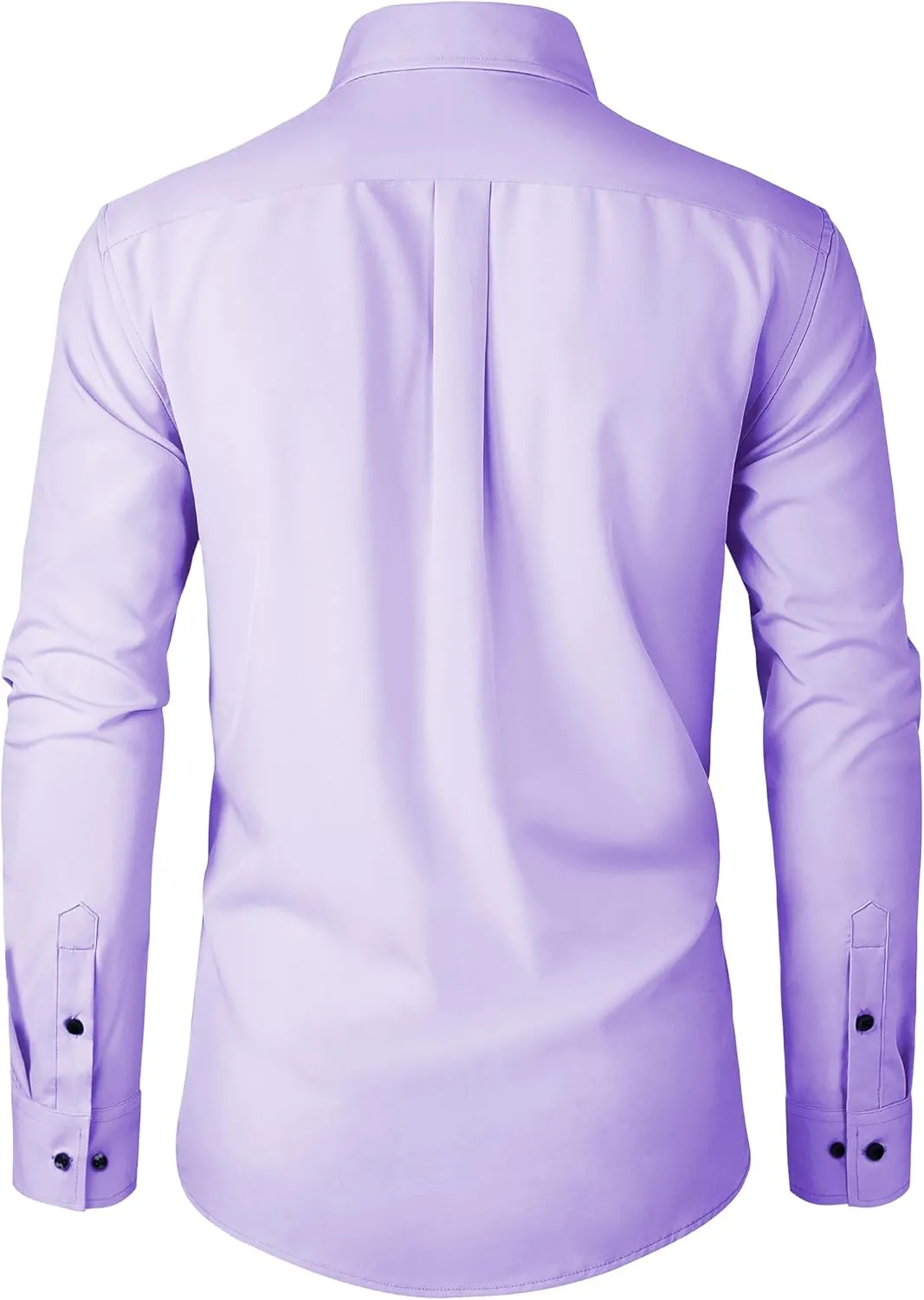 Alimens & Gentle Mens Dress Shirts Stretch Long Sleeve Formal Business Wedding Button Down Shirt Wrinkle Free