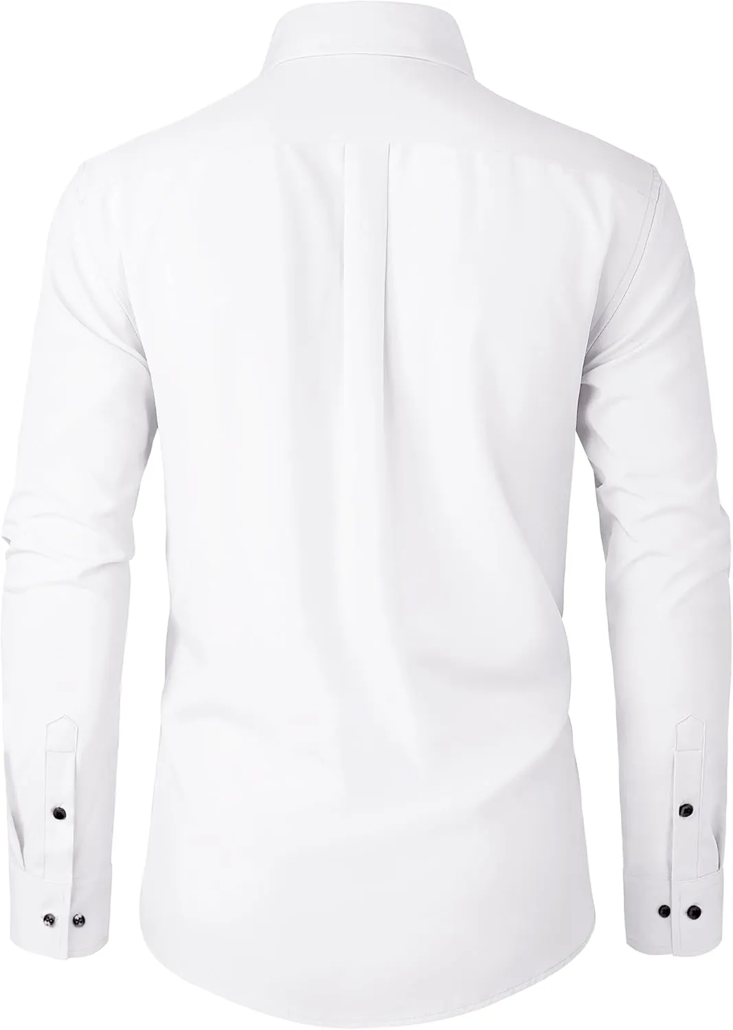 Alimens & Gentle Mens Dress Shirts Stretch Long Sleeve Formal Business Wedding Button Down Shirt Wrinkle Free