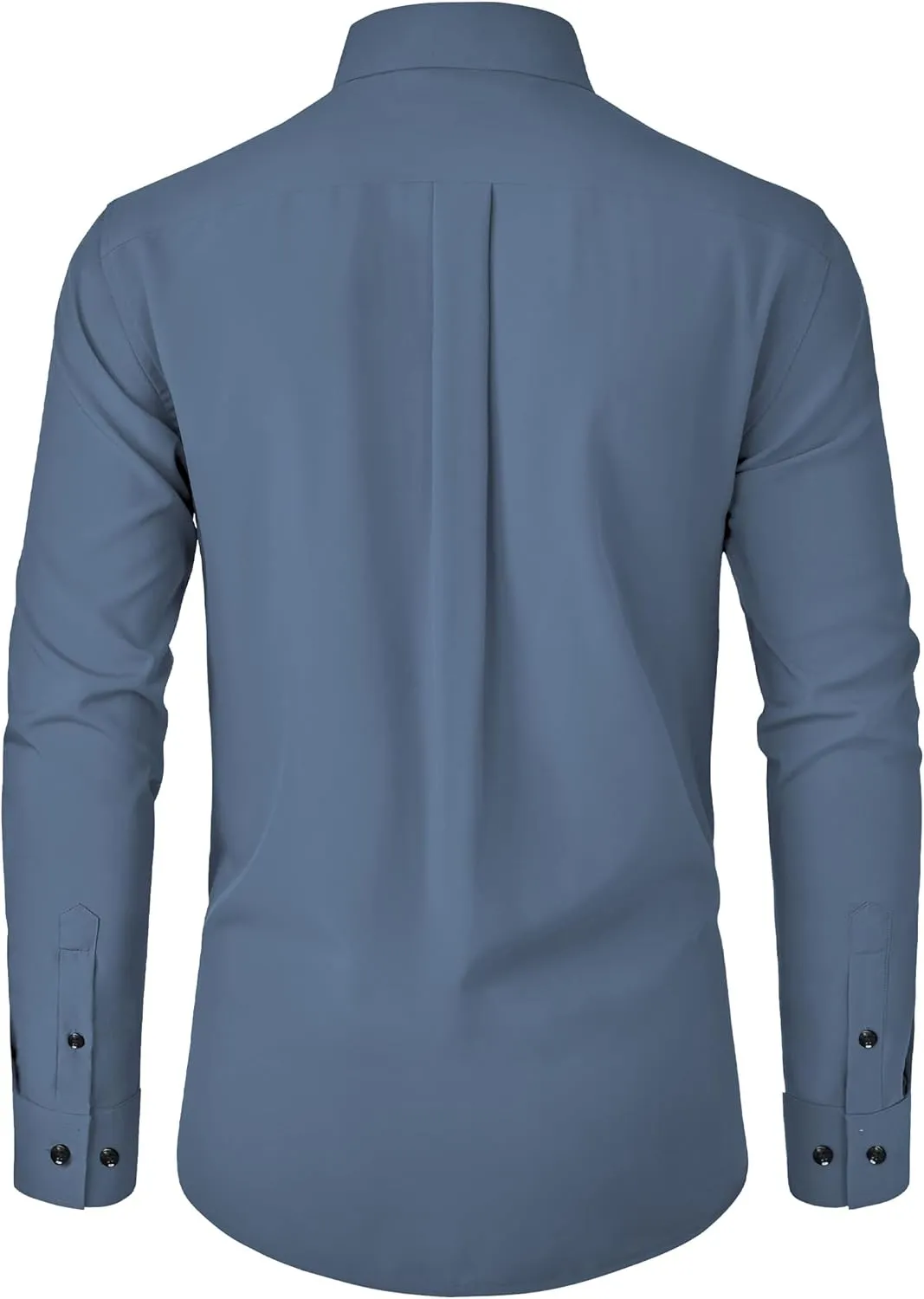 Alimens & Gentle Mens Dress Shirts Stretch Long Sleeve Formal Business Wedding Button Down Shirt Wrinkle Free