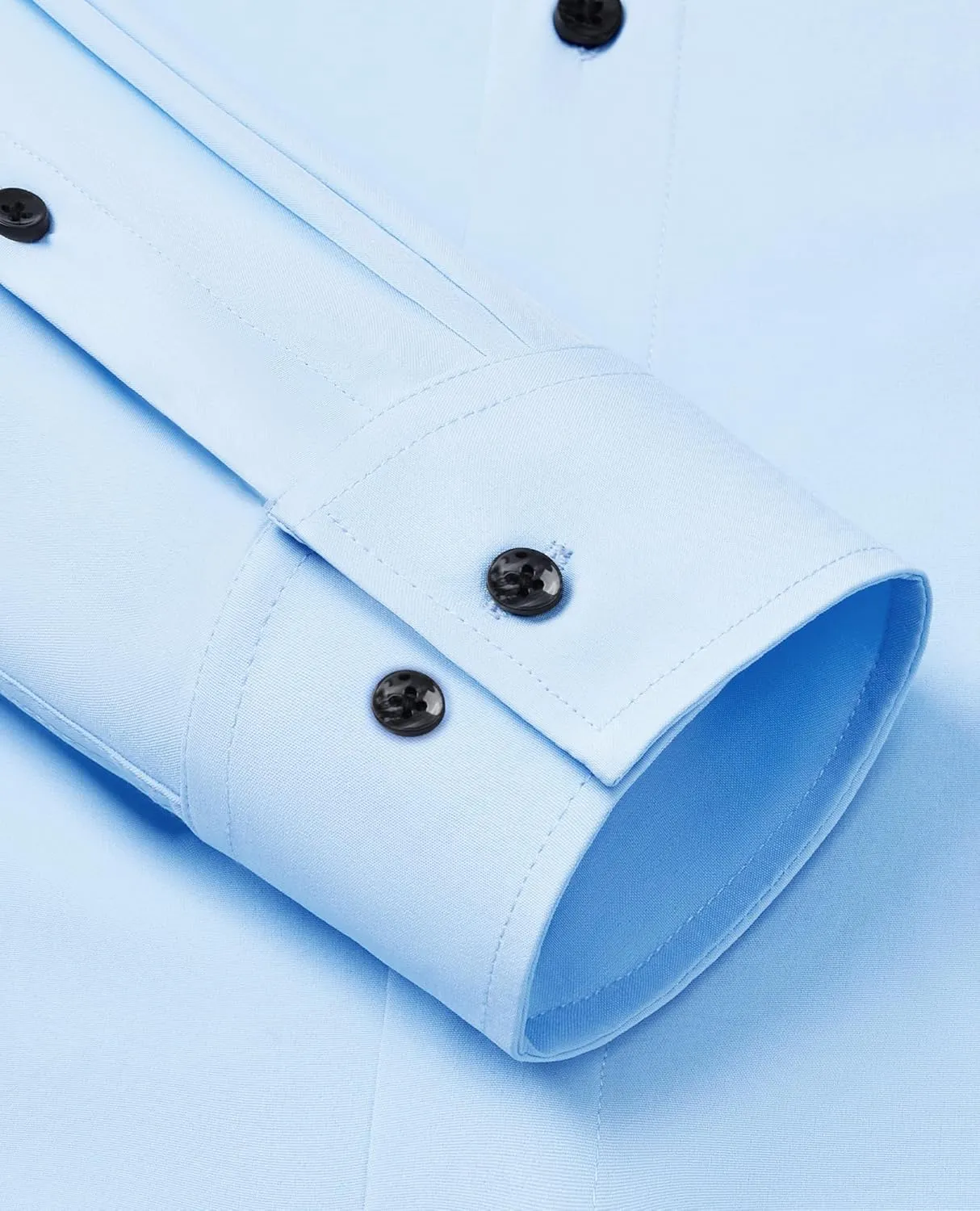 Alimens & Gentle Mens Dress Shirts Stretch Long Sleeve Formal Business Wedding Button Down Shirt Wrinkle Free