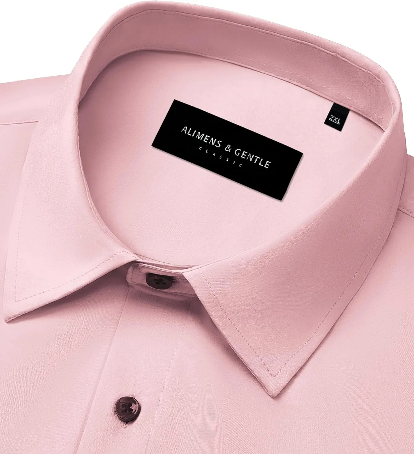 Alimens & Gentle Mens Dress Shirts Stretch Long Sleeve Formal Business Wedding Button Down Shirt Wrinkle Free