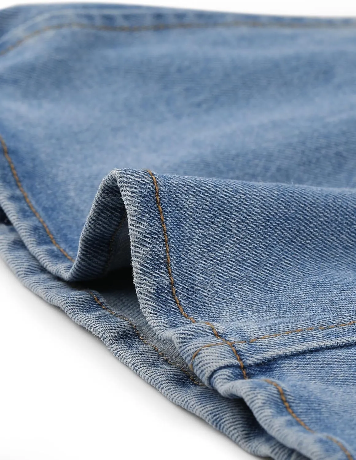 Allegra K Casual Denim Jacket for Women's Classic Stand Collar Long Sleeve Jean Jacket