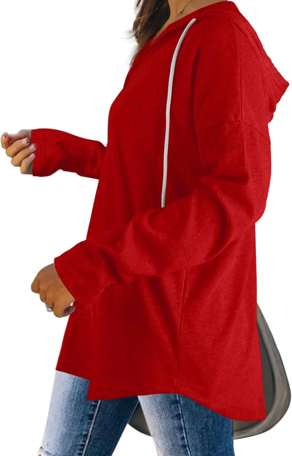 Bofell Womens Fashion Tops Hoodies for Women Pullover Oversized Sweatshirts Long SLeeve Shirts Loose Fit