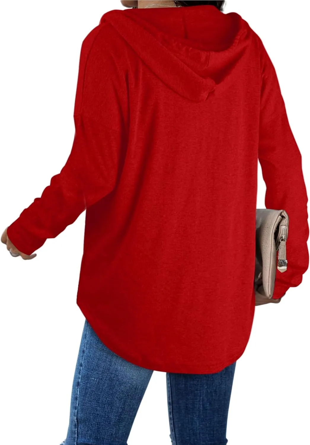 Bofell Womens Fashion Tops Hoodies for Women Pullover Oversized Sweatshirts Long SLeeve Shirts Loose Fit