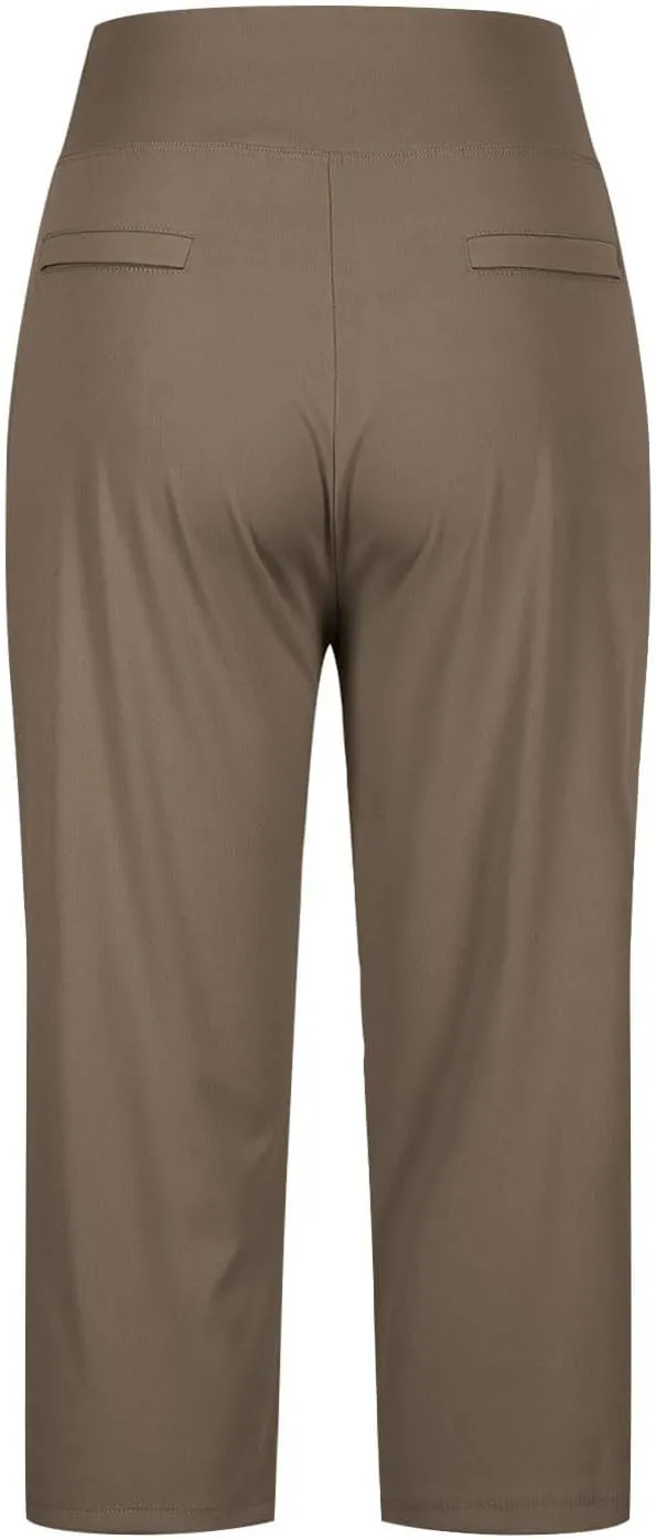 Capri Pants for Women Shorts Business Stretch High Waisted Capris Work Office Cropped Trousers Casual Summer Clothing