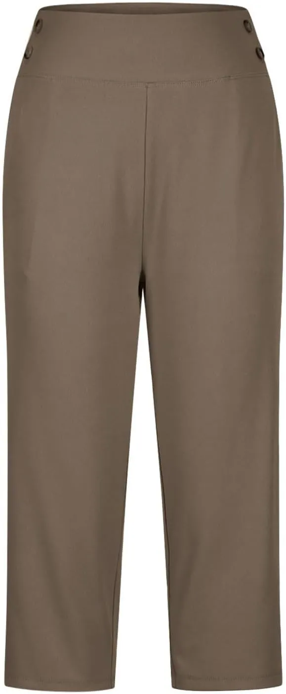 Capri Pants for Women Shorts Business Stretch High Waisted Capris Work Office Cropped Trousers Casual Summer Clothing