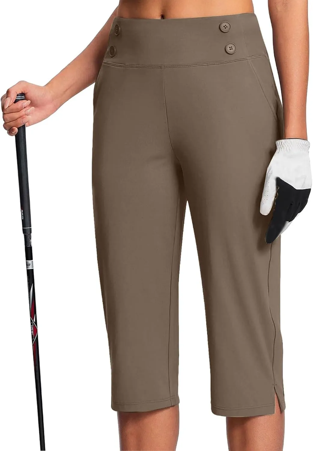Capri Pants for Women Shorts Business Stretch High Waisted Capris Work Office Cropped Trousers Casual Summer Clothing