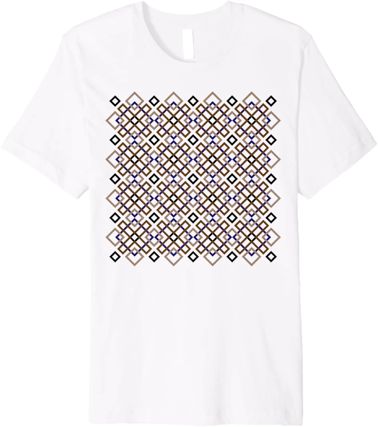 Colorful Geometric Plaid Pattern Premium T-Shirt