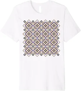 Colorful Geometric Plaid Pattern Premium T-Shirt