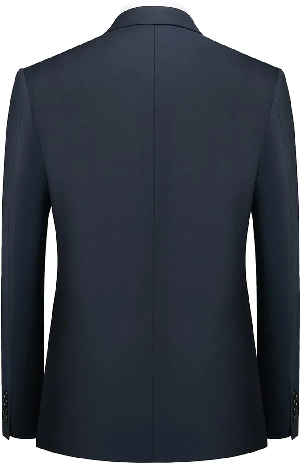 Cooper & Nelson Men's Suit Slim Fit, 3 Piece Suits for Men, One Button Solid Jacket Vest Pants with Tie, Tuxedo Set