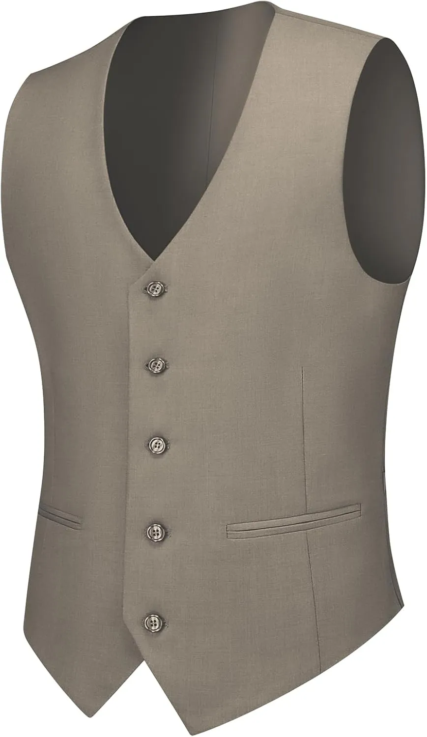 Cooper & Nelson Men's Suit Slim Fit, 3 Piece Suits for Men, One Button Solid Jacket Vest Pants with Tie, Tuxedo Set