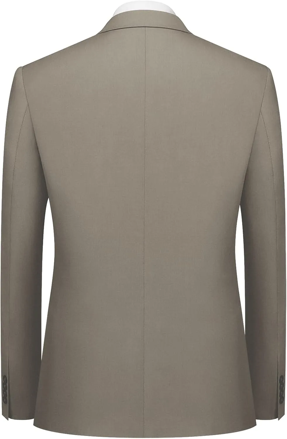 Cooper & Nelson Men's Suit Slim Fit, 3 Piece Suits for Men, One Button Solid Jacket Vest Pants with Tie, Tuxedo Set