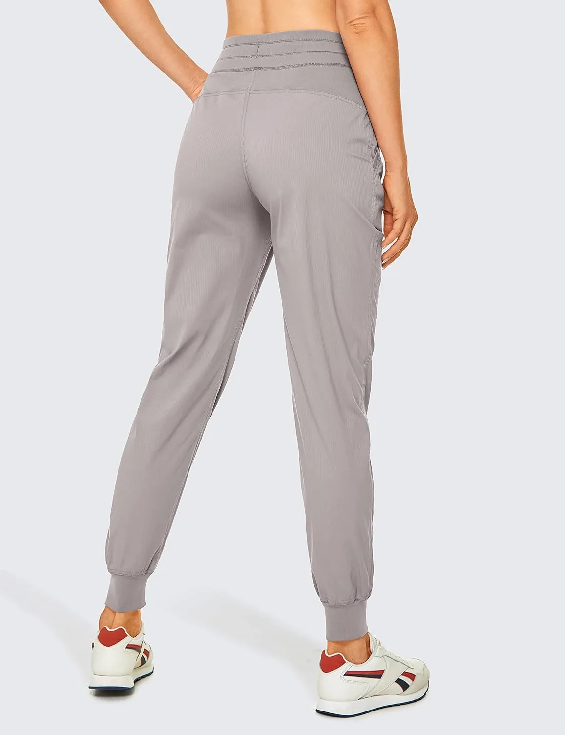 CRZ YOGA Lightweight Workout Joggers for Women, High Waisted Outdoor Running Casual Track Pants with Pockets