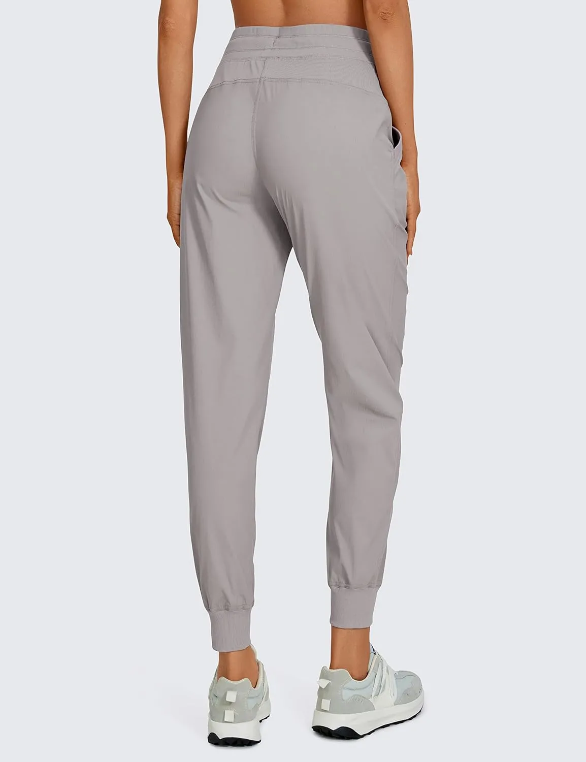 CRZ YOGA Lightweight Workout Joggers for Women, High Waisted Outdoor Running Casual Track Pants with Pockets