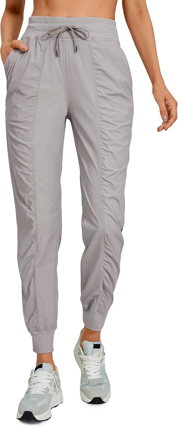 CRZ YOGA Lightweight Workout Joggers for Women, High Waisted Outdoor Running Casual Track Pants with Pockets