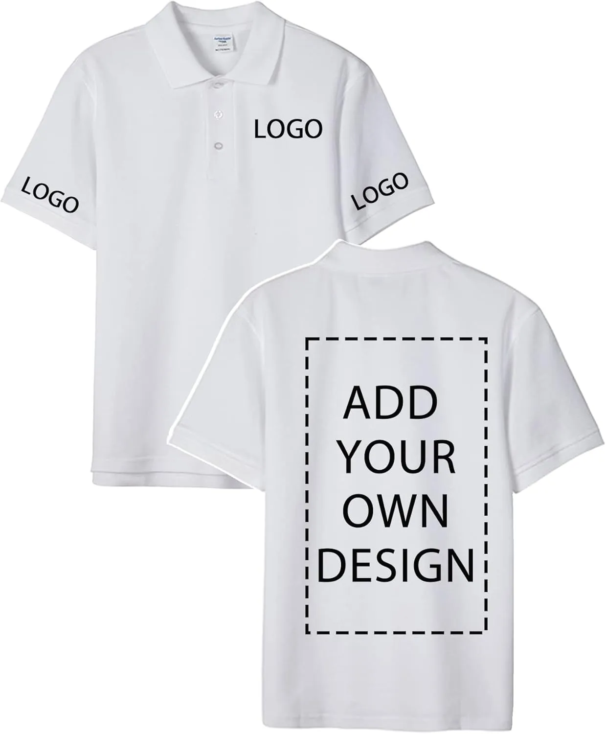 Custom Polo Shirt for Men Women Design Your Own Personalized Golf Tee Work Shirt