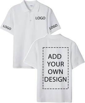 Custom Polo Shirt for Men Women Design Your Own Personalized Golf Tee Work Shirt