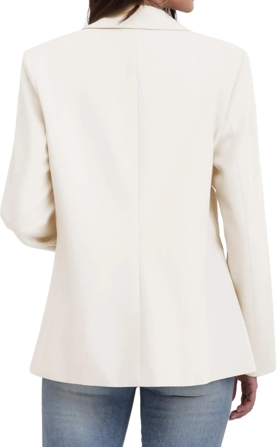 ELLEVEN Women's Blazer Business Casual Lightweight Suit - Long Sleeve Slim Fit Work Office Jacket with Pockets