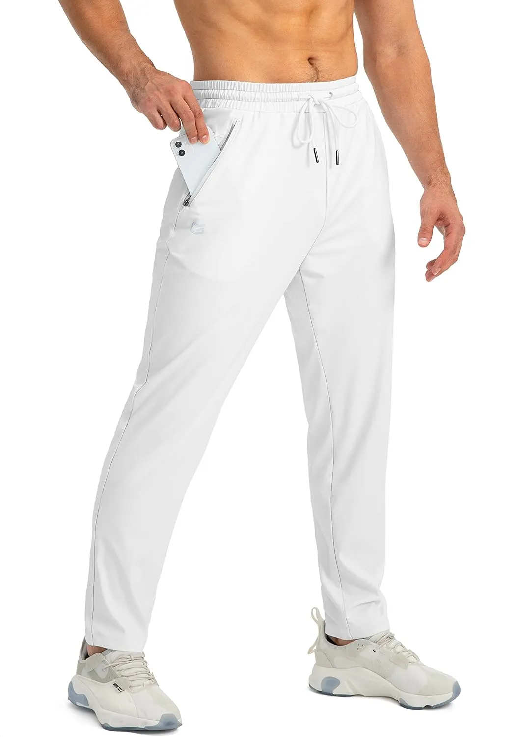 G Gradual Men's Sweatpants with Zipper Pockets Tapered Joggers for Men Athletic Pants for Workout, Jogging, Running