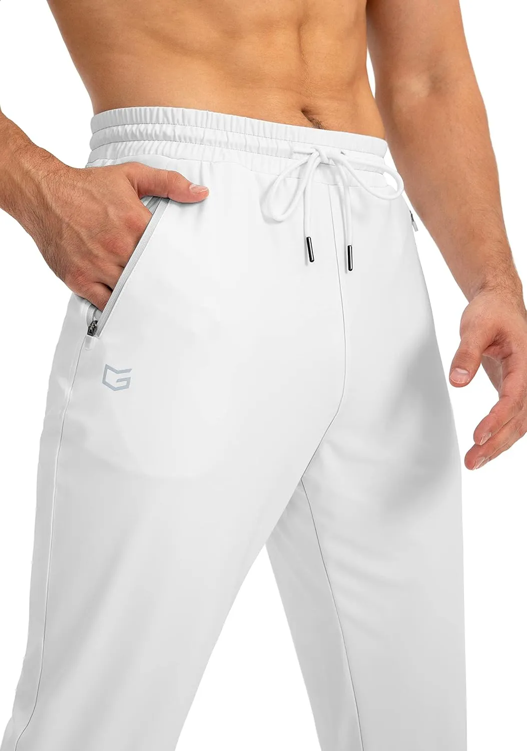 G Gradual Men's Sweatpants with Zipper Pockets Tapered Joggers for Men Athletic Pants for Workout, Jogging, Running