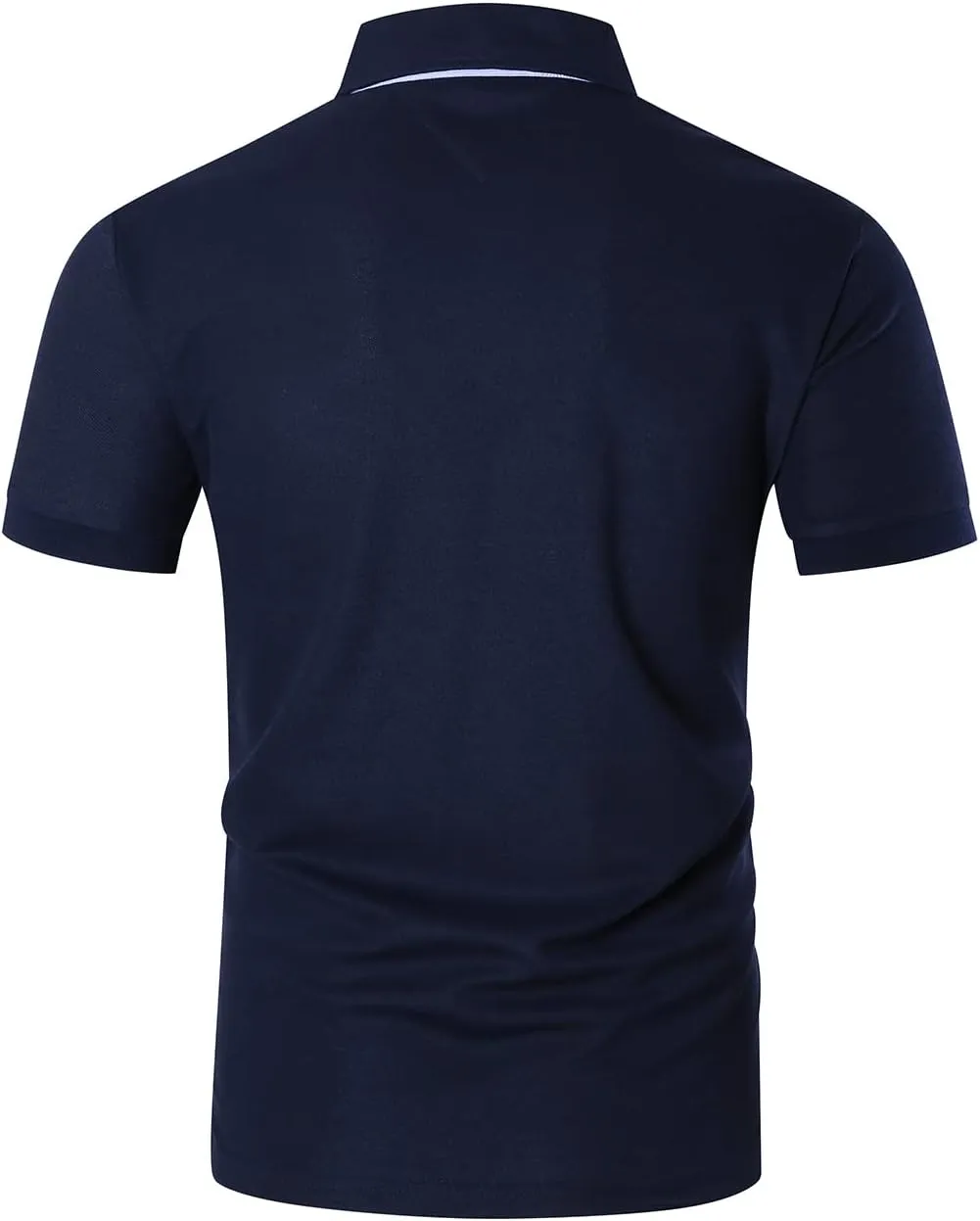 GHYUGR Men's Polo Shirts Short Sleeve Polo Casual Contrast Color Splice T-Shirt