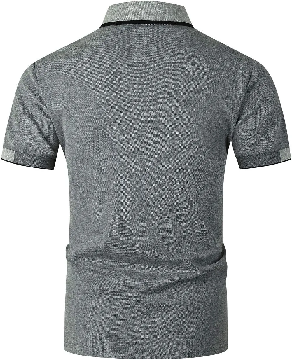 GHYUGR Men's Polo Shirts Short Sleeve Polo Casual Contrast Color Splice T-Shirt