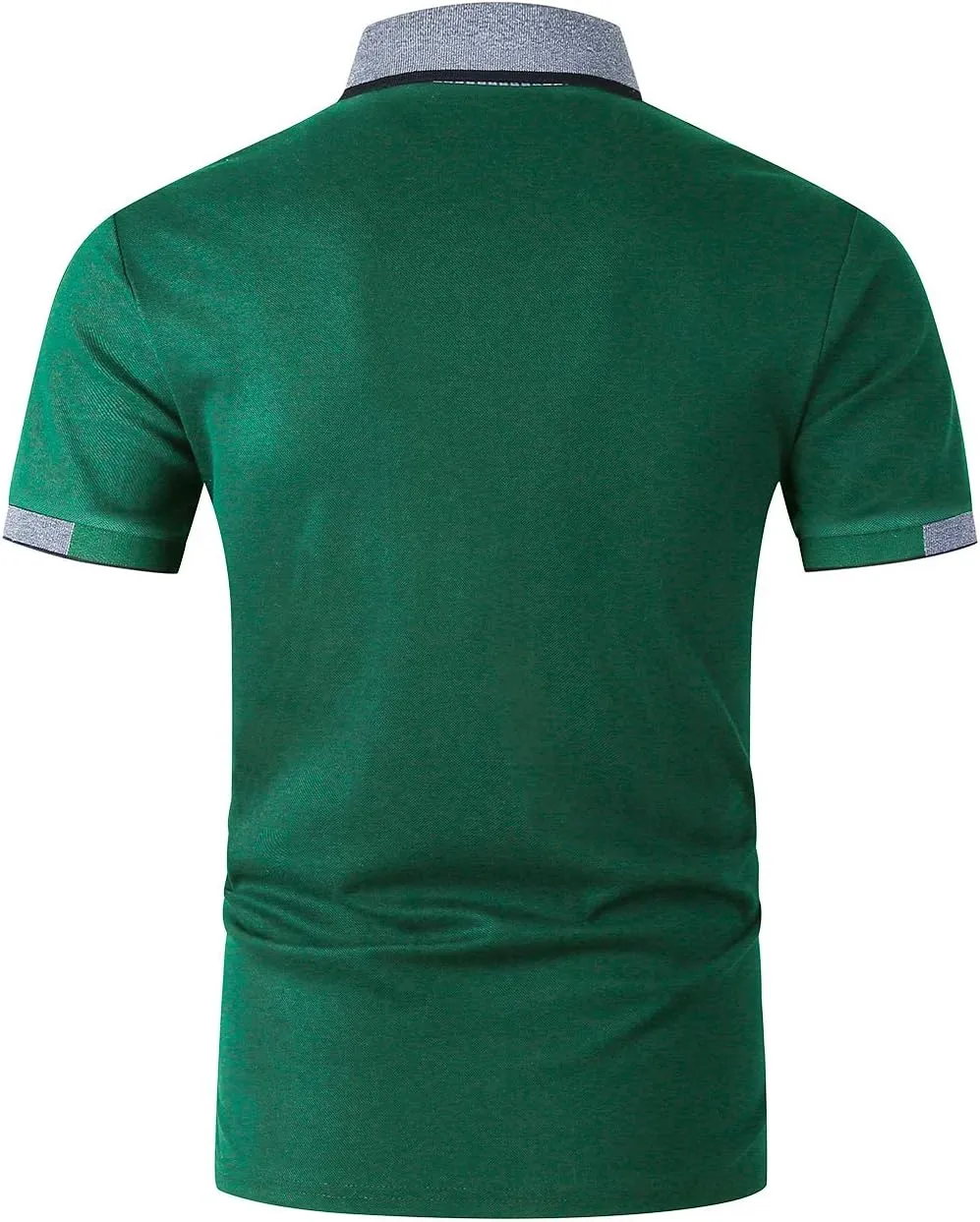 GHYUGR Men's Polo Shirts Short Sleeve Polo Casual Contrast Color Splice T-Shirt