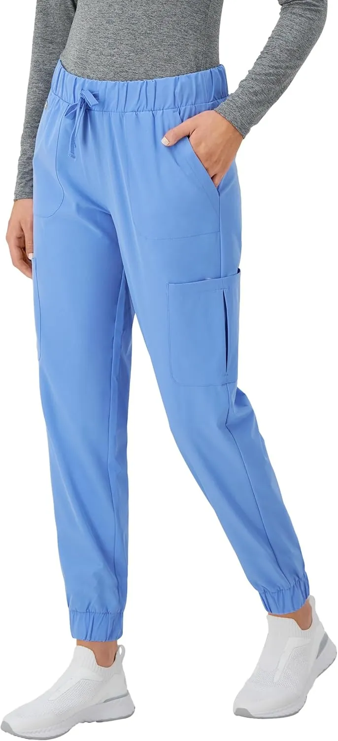 Hanes Women's Scrubs Cargo Joggers, Healthcare Scrub Joggers for Women, Moisture Wicking