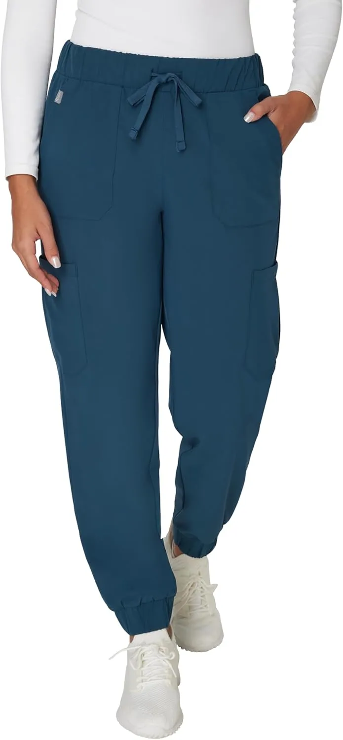 Hanes Women's Scrubs Cargo Joggers, Healthcare Scrub Joggers for Women, Moisture Wicking