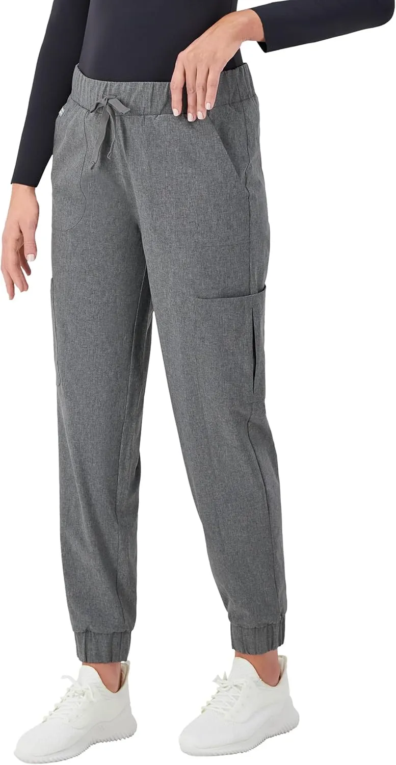 Hanes Women's Scrubs Cargo Joggers, Healthcare Scrub Joggers for Women, Moisture Wicking
