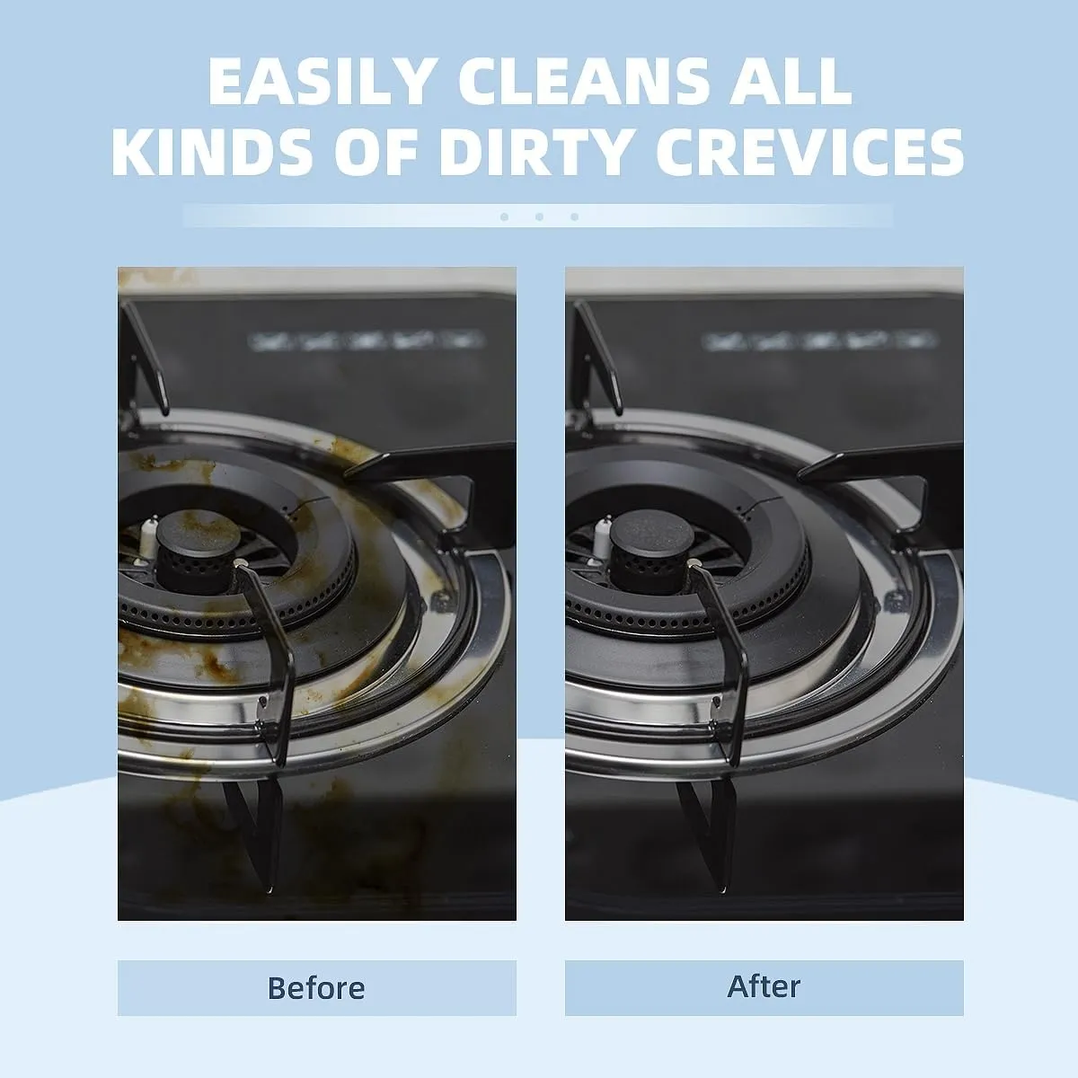 Hard Bristle Crevice Cleaning Brush-Thin Gap Scrub Brush, Small Cleaning Brush, Grout Brush, Kitchen Brush, Cleaning Tools for Toilet, Bathroom, Sink, Home, Household, Window (3, Grey)