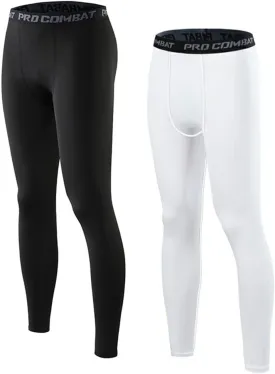 HYCOPROT Men's Compression Pants Athletic Tight,Leggings Base Layer Bottoms for Running Workout Sports Yoga Basketball