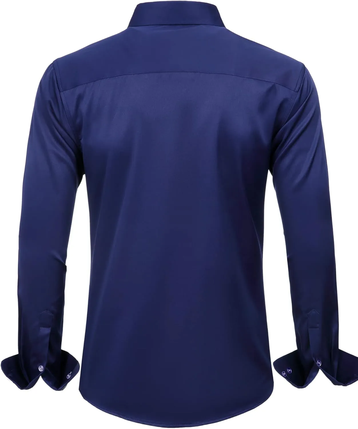 J.VER Men's Dress Shirts Solid Long Sleeve Stretch Wrinkle-Free Formal Shirt Business Casual Button Down Shirts