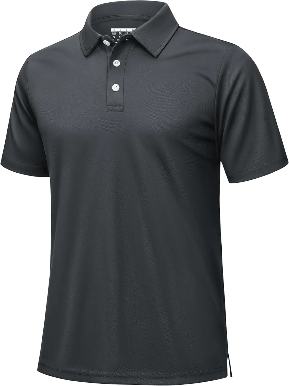 KEFITEVD Men's Polo Shirts Short Sleeve Dry Fit Collared T-Shirt Athletic Performance Polos for Running Golf Tennis