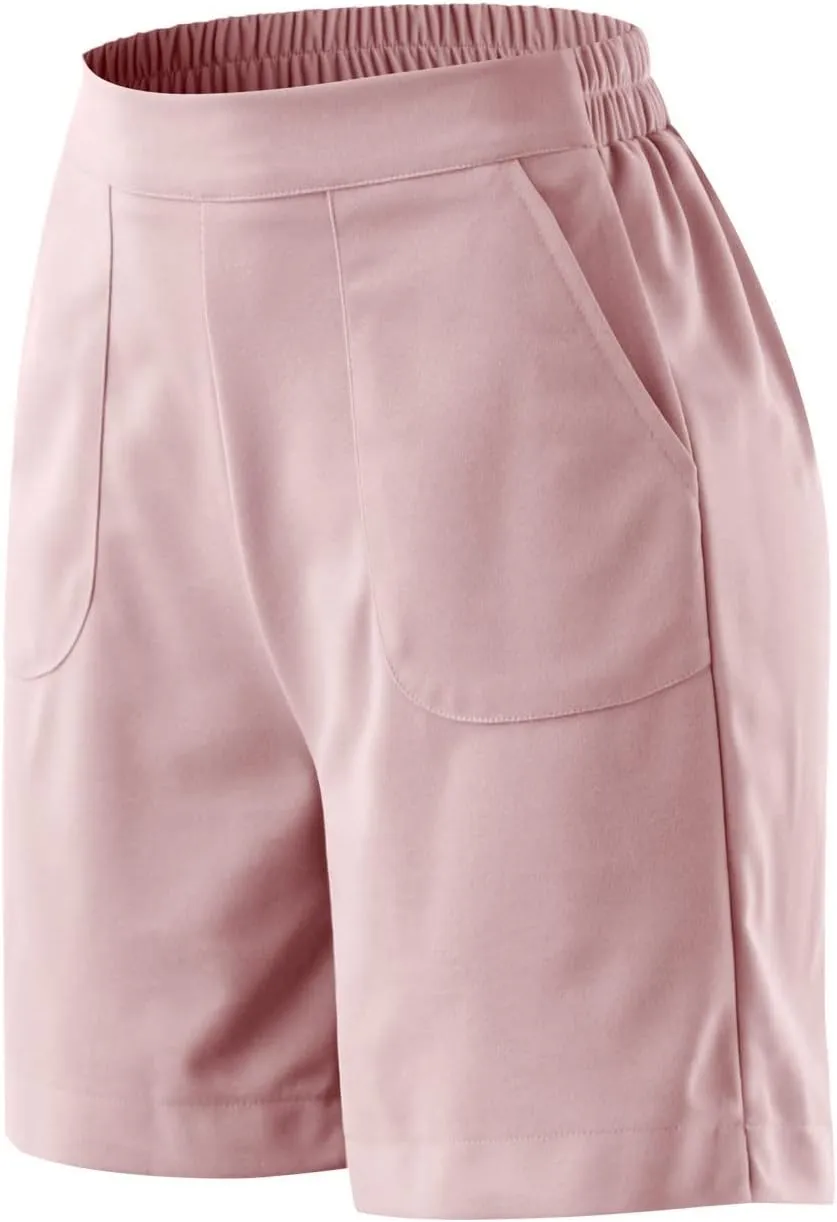 Linen Shorts for Women Casual High Waisted Comfy Shorts Summer Baggy Trendy Short Pants Pockets Beach Vacation Outfit