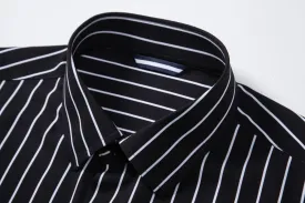 Mens Dress Shirts Stretch Long Sleeve Button Down Shirts Print Regular Fit Casual Busines Shirt