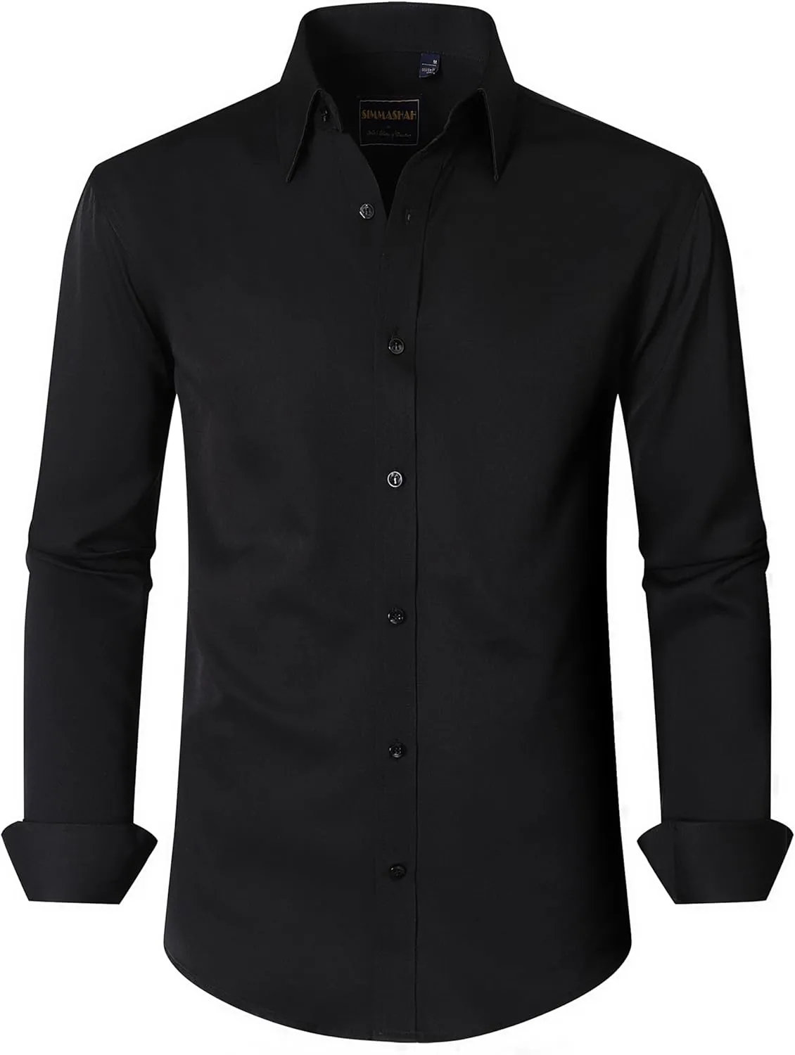 Men's Dress Shirts Stretch Wrinkle Free Formal Long Sleeve Shirts Business Casual Button Down Shirt