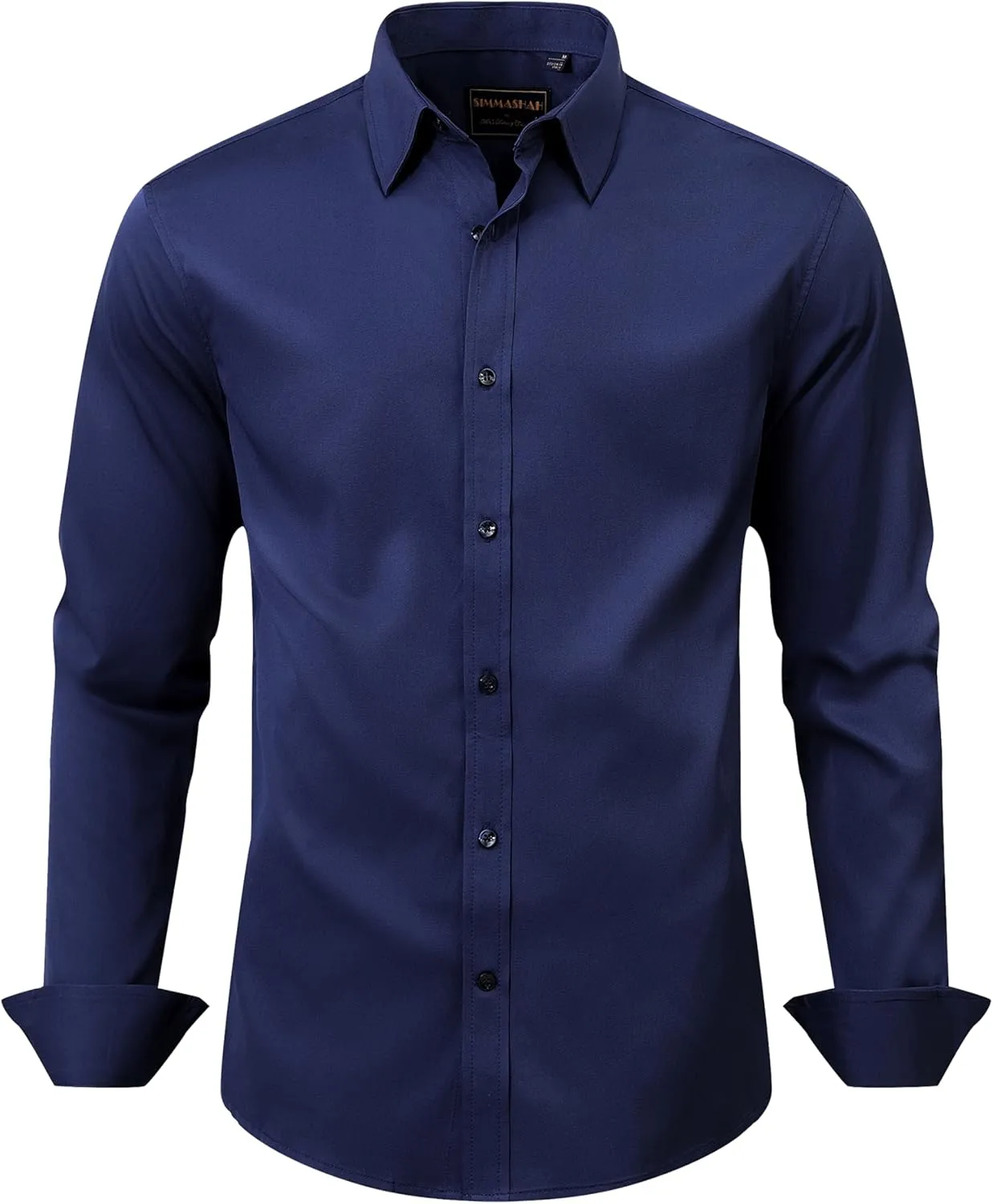 Men's Dress Shirts Stretch Wrinkle Free Formal Long Sleeve Shirts Business Casual Button Down Shirt