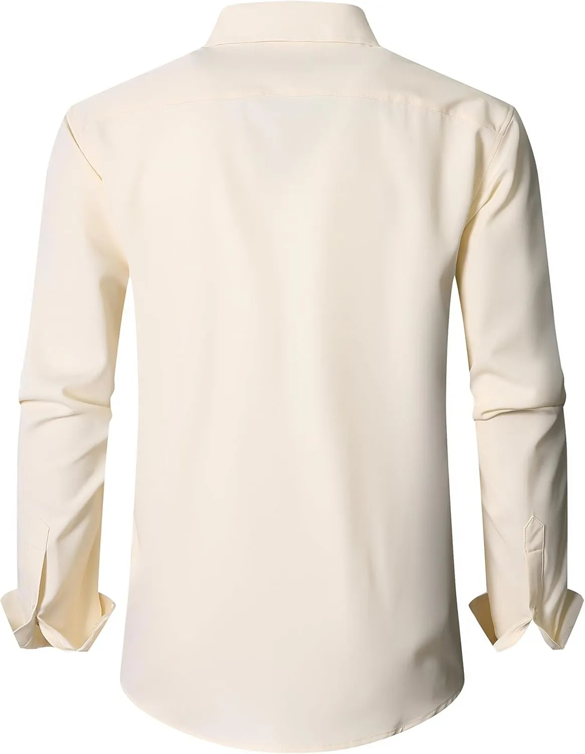 Men's Dress Shirts Stretch Wrinkle Free Formal Long Sleeve Shirts Business Casual Button Down Shirt