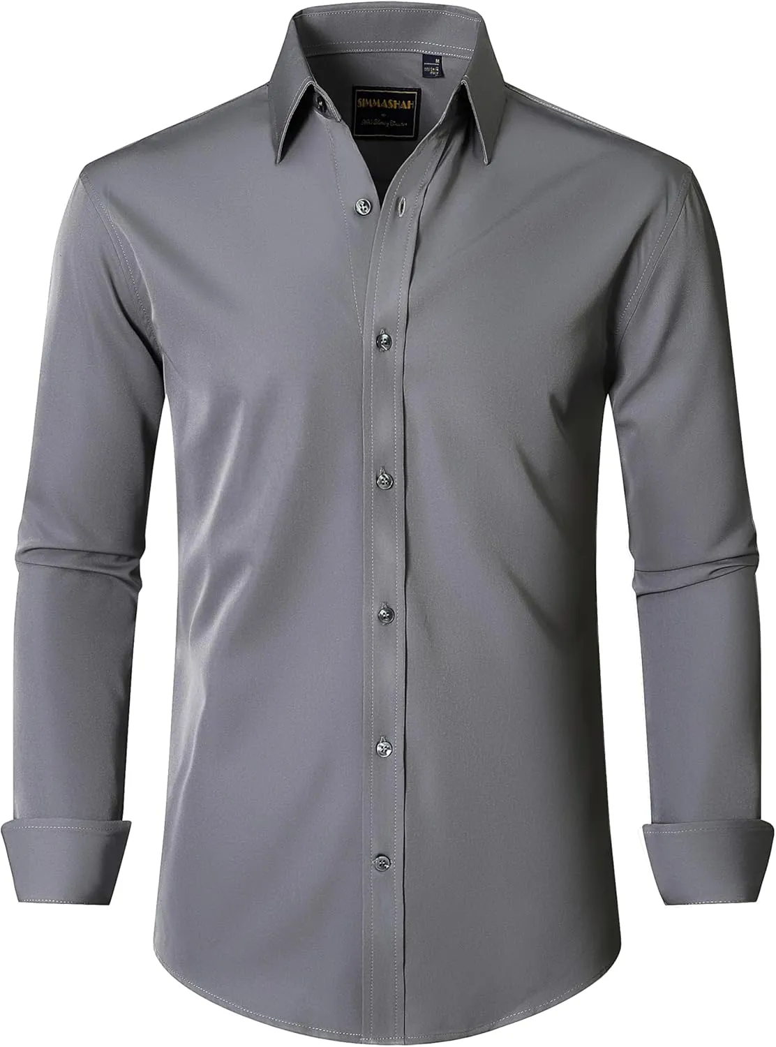Men's Dress Shirts Stretch Wrinkle Free Formal Long Sleeve Shirts Business Casual Button Down Shirt