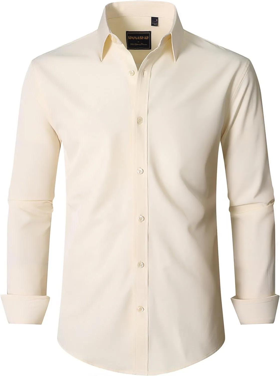 Men's Dress Shirts Stretch Wrinkle Free Formal Long Sleeve Shirts Business Casual Button Down Shirt