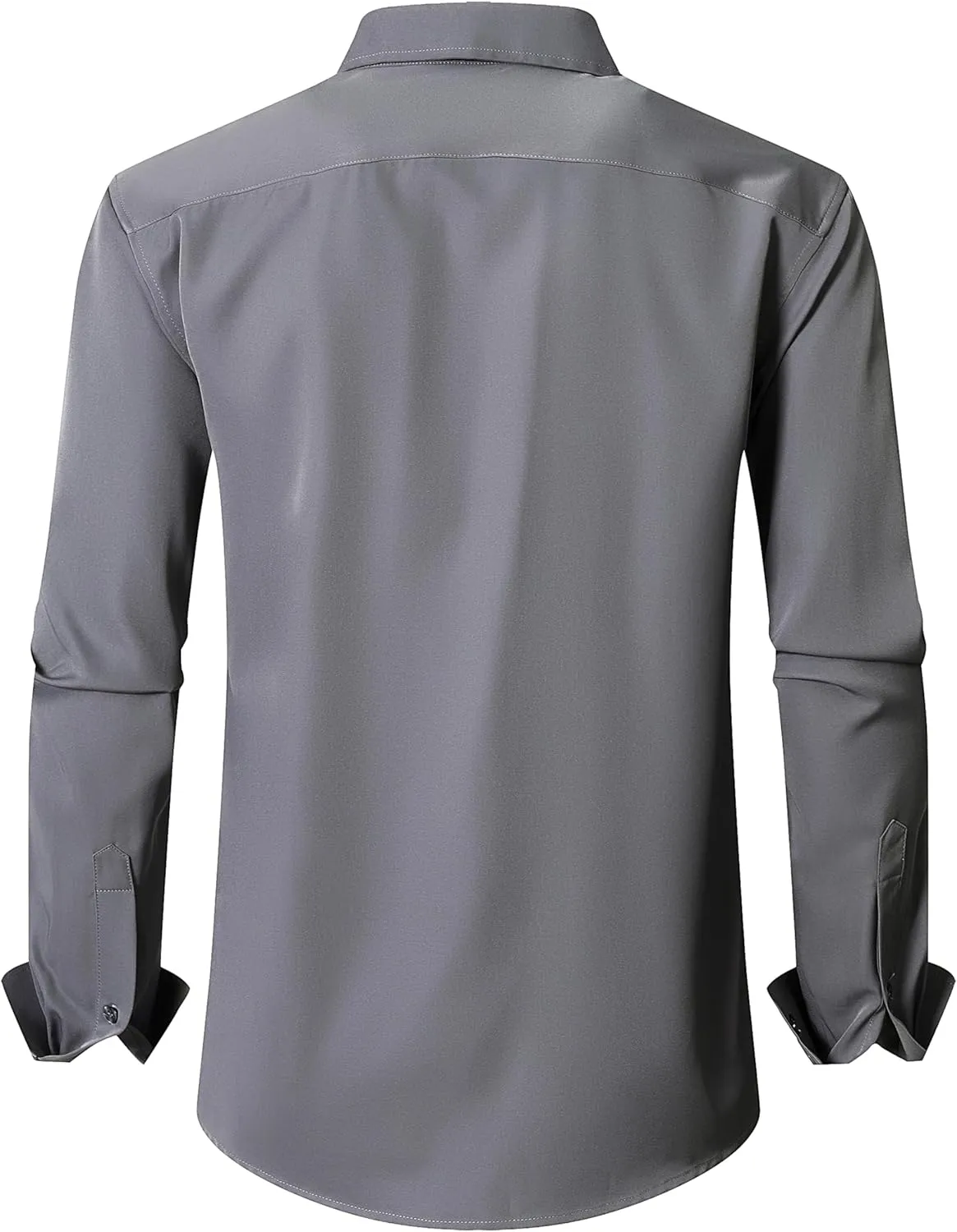 Men's Dress Shirts Stretch Wrinkle Free Formal Long Sleeve Shirts Business Casual Button Down Shirt