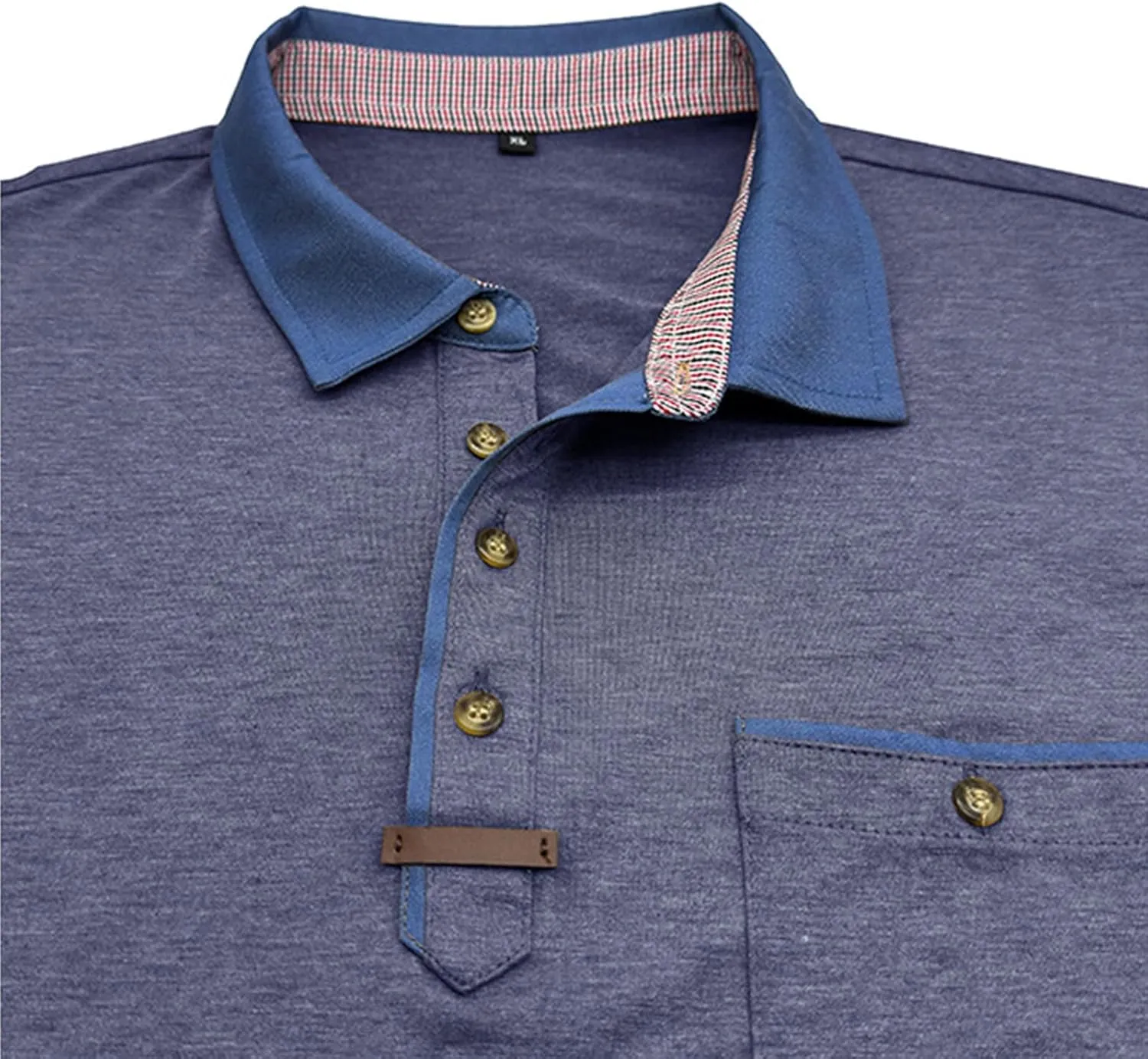 Mens Henley/Polo Shirts Casual Short Sleeve Button Cotton Tees Stylish Classic Moisture Wicking Golf Tops with Pocket
