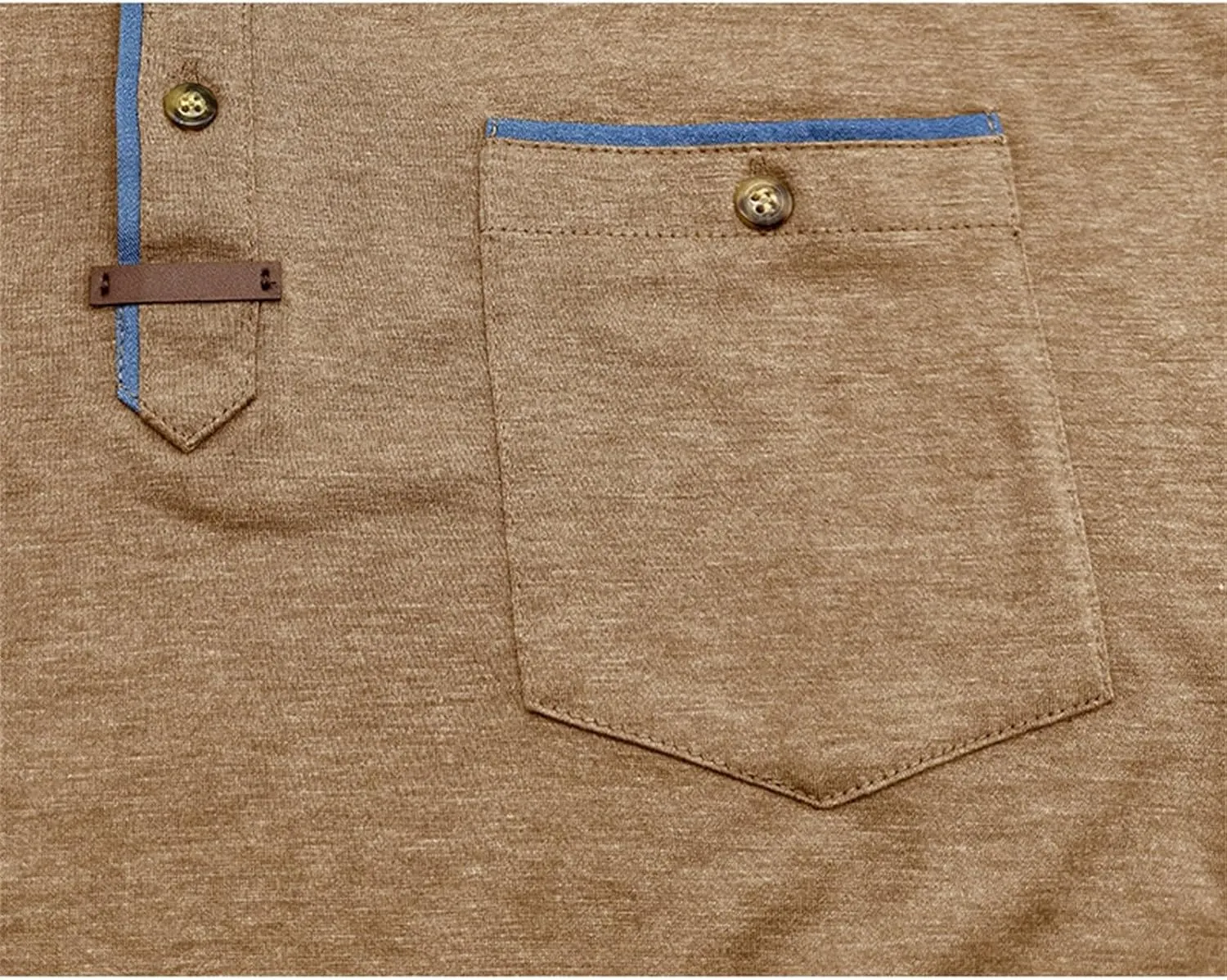 Mens Henley/Polo Shirts Casual Short Sleeve Button Cotton Tees Stylish Classic Moisture Wicking Golf Tops with Pocket